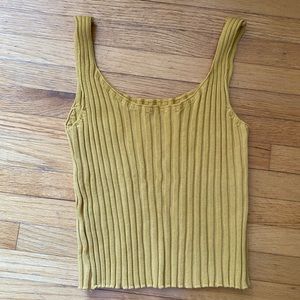Yellow Tank Top Crop Top